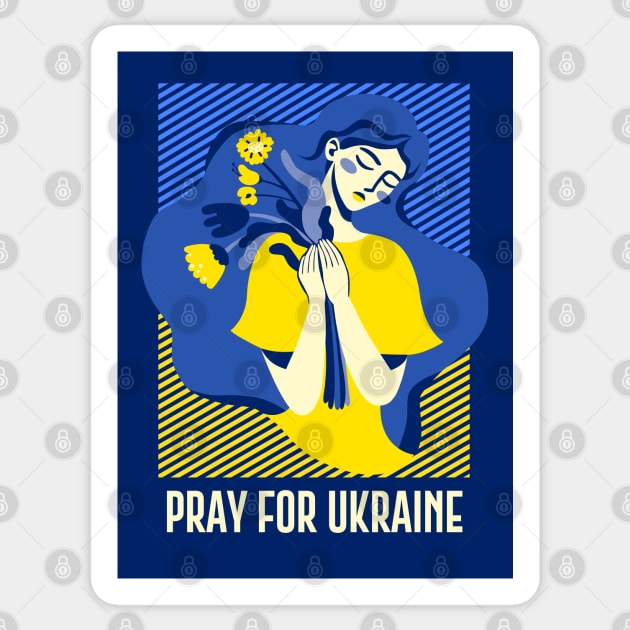 Pray For Ukraine - Girl Sticker by Obey Yourself Now